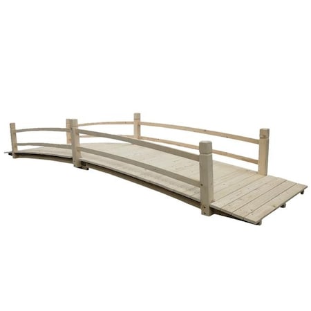 4D Concepts 4D Concepts 30144 12 ft. Coral Coast Harrison Wooden Bridge; Natural Chinese Fir 30144
